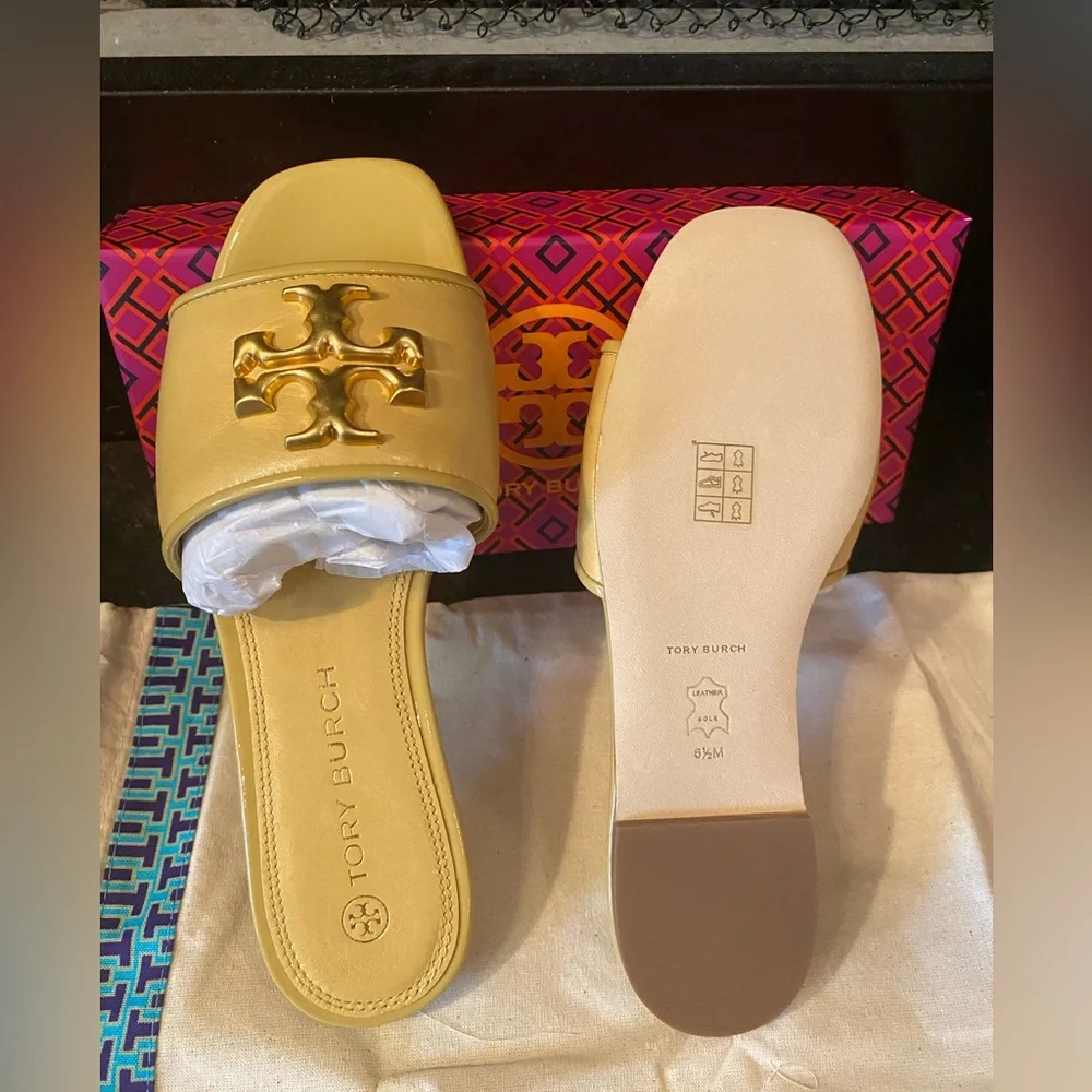Tory Burch Eleanor Slide Sandals with Iconic Logo